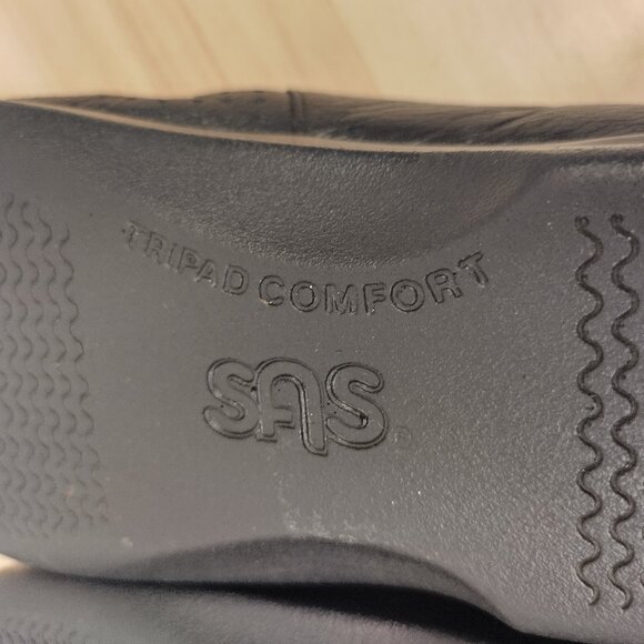 SAS Tripad Comfort Slip-on Black Leather Walking Loafers Shoes Women US 9N - Picture 14 of 15